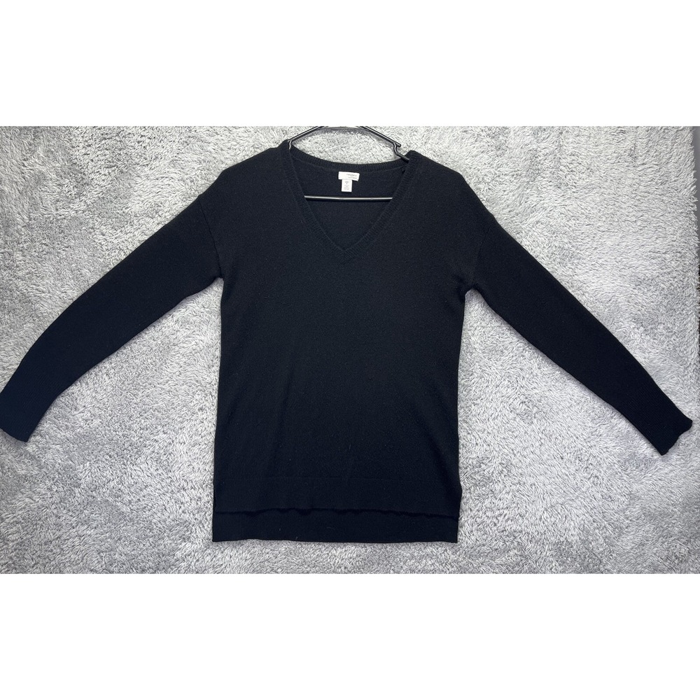 Halogen Womens XXS 100% Cashmere Black Sweater V Neck Quite‎ Luxury